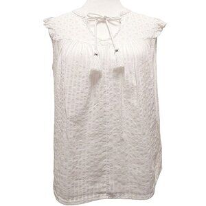 NWT Jessica Simpson Size XS White Short Ruffle Sleeve Blouse Top